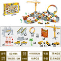 New arrival cross-border engineering rail car scene toy plug-in rail toy car educational kids electric rail toy