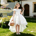 Ready-to-ship wholesale girls' dresses,  new style flower girl trailing gown, birthday party, children's day performance, princess dress, summer collection