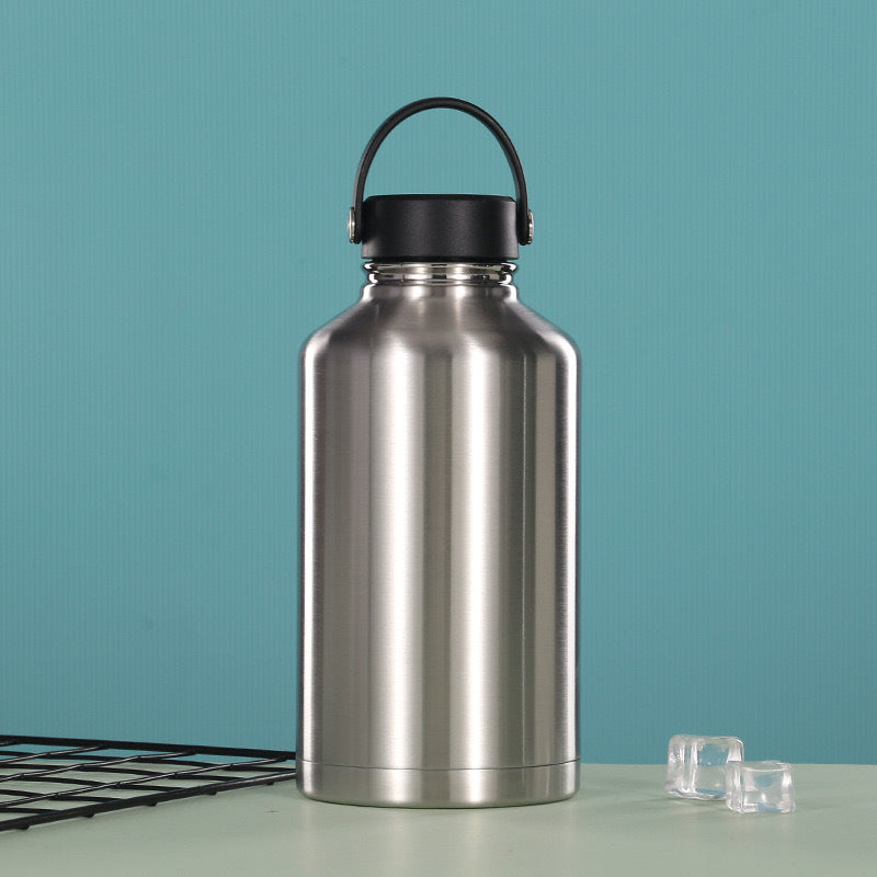 304 stainless steel insulated tumbler, outdoor portable sports water bottle, 64oz double-walled vacuum space bottle wholesale