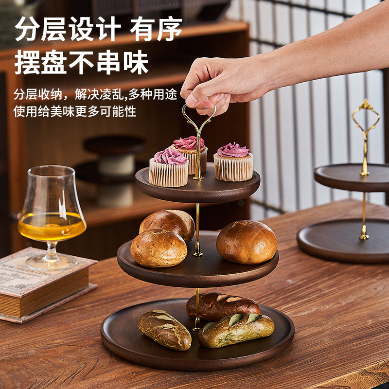 Dessert table display stand, new chinoiserie wedding cake tray, multi-layered afternoon tea snack stand, tea break table, pastry display