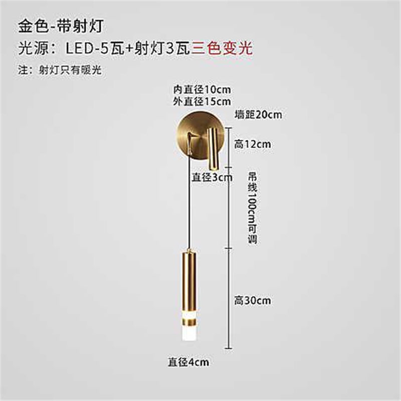 Nordic bedside wall lamp, modern minimalist study light, luxury style,  new arrival, adjustable for living room and bedroom