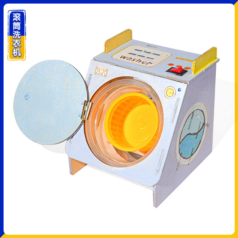 Roller washing machine technology small production handmade STEAM maker science experiment puzzle student invention material package