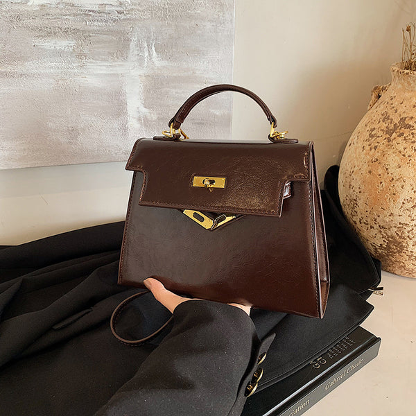 Trendy new product retro light luxury high-end portable Kelly bag fashionable women's casual versatile shoulder messenger bag