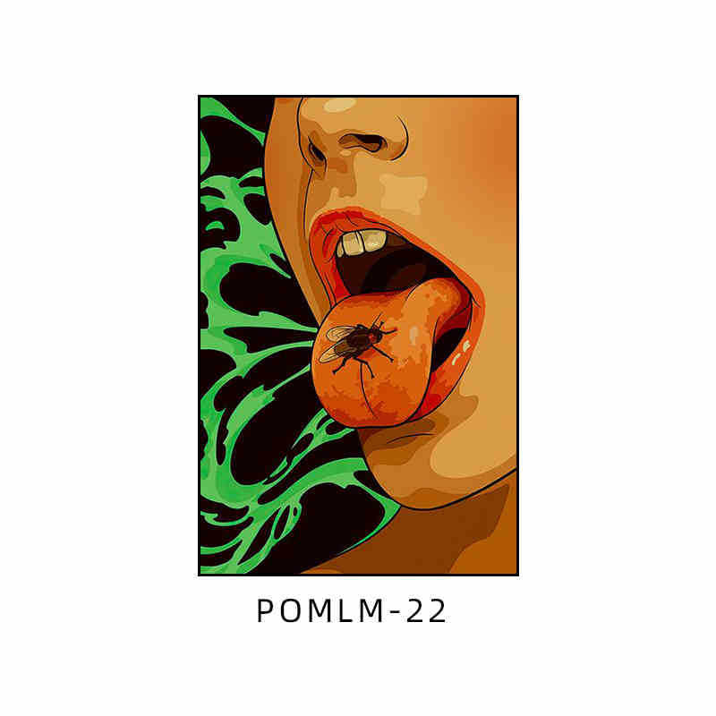 Bar decoration painting American retro tavern KTV box wall painting Love hotel bathroom toilet mural