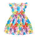 New arrival small and medium children flying sleeve dresskidsdressgirl princess dress
