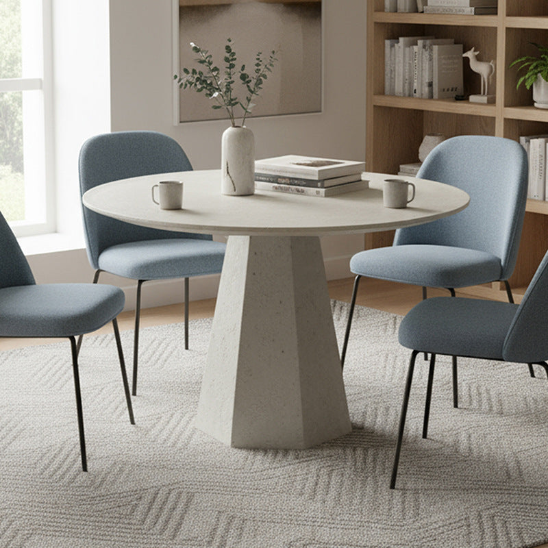 Microcement dining table - wabi-sabi style artistic dining table - waterproof, new minimalist design for cross-border e-commerce