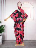 Aliexpress   summer hot selling printing robe fashionplus size african women's dress comes with headscarf