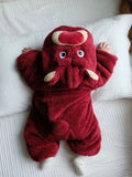 Baby warm autumn and winter cartoon cute thickened onesie, newborn winter romper, newborn outdoor jumpsuit