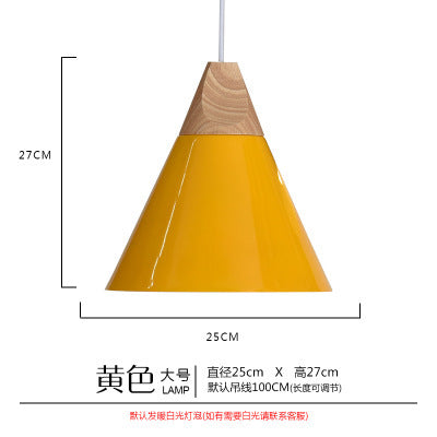 2021 new Nordic Macaron wrought iron small chandelier wood art restaurant lighting home improvement mini lampshade white lighting