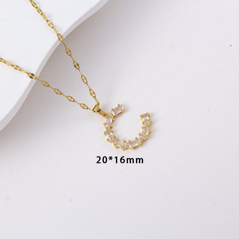 Necklace female titanium steel fashion electroplating hot style key shape pendant niche design high-end sense of light luxury clavicle chain