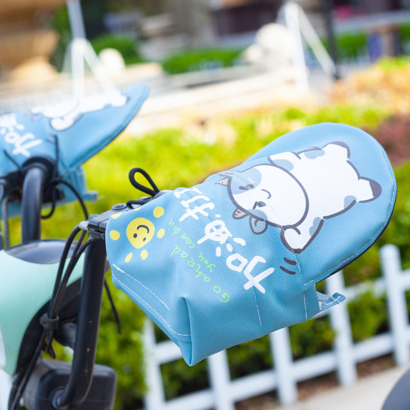 Summer sun protection handlebar covers - waterproof, breathable, windproof, uv resistant - for electric bikes, motorcycles, and cycling