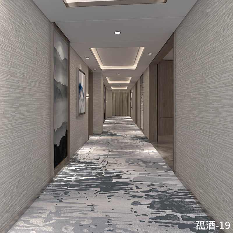 Custom hotel corridor aisle carpet, thickened 800g, fire-retardant, full coverage, for office buildings, offices, living rooms, bedrooms, and commercial use