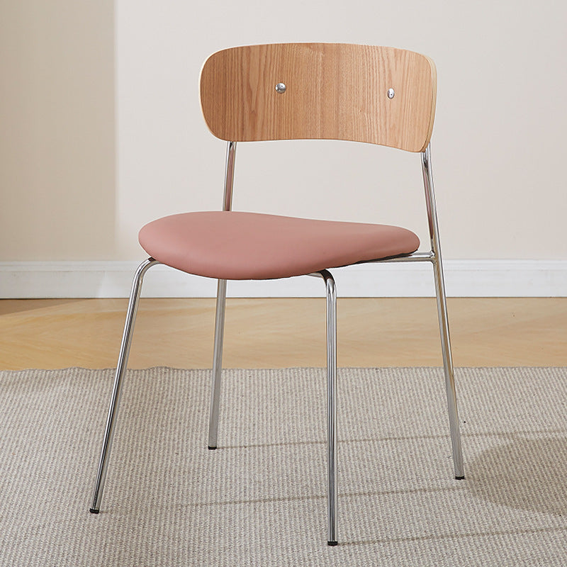 American cafe retro leather dining chair barbecue restaurant industrial style wrought iron chair simple milk tea shop dining stool