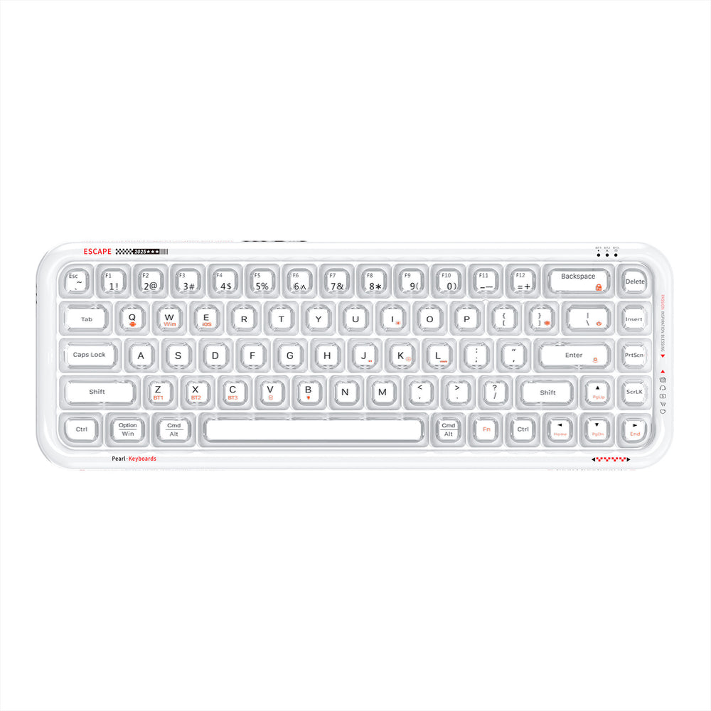 Moffii skyscraper 711 translucent three-mode bluetooth keyboard liquid foundation high-looking rgb girls office wireless