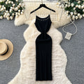 K-style chain suspender knittingdress women's autumnew arrival summer silmslimming lookelegantclassy sense waist skirt