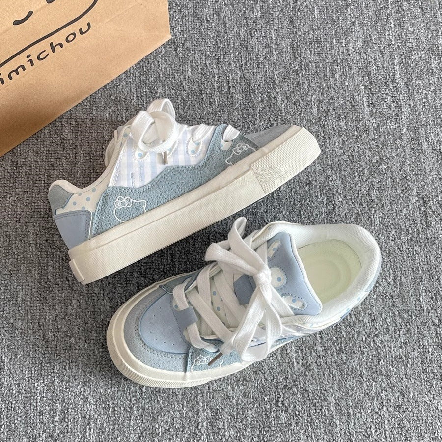 Versatile and unique sneakers: hot-selling platform sneakers for women, new spring/summer 2026 collection, chunky sole white sneakers, casual bread shoes for women
