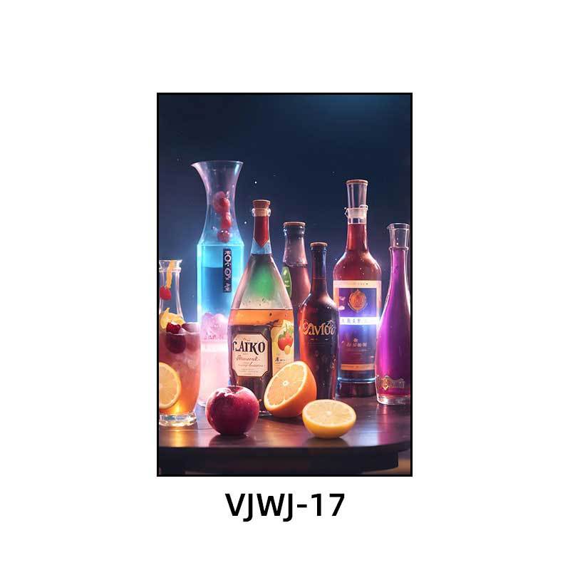 Bar KTV box decoration hanging pictures Cocktail bottle clear bar atmosphere music dining bar Bistro decoration painting