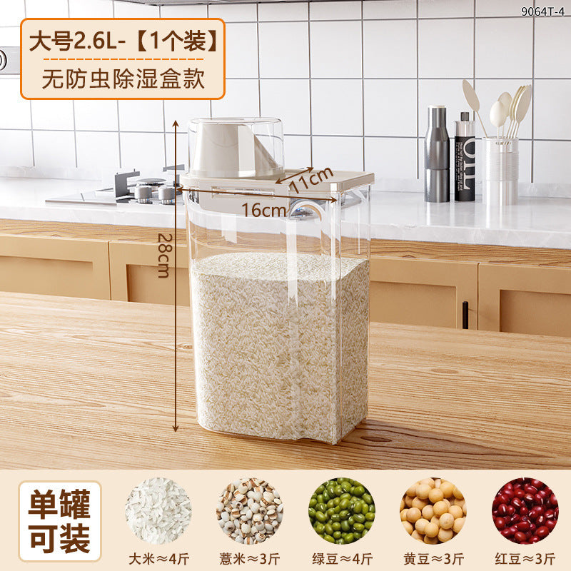 Grain storage box food grade for home kitchen noodles flour beans rice bucket food grade sealed storage