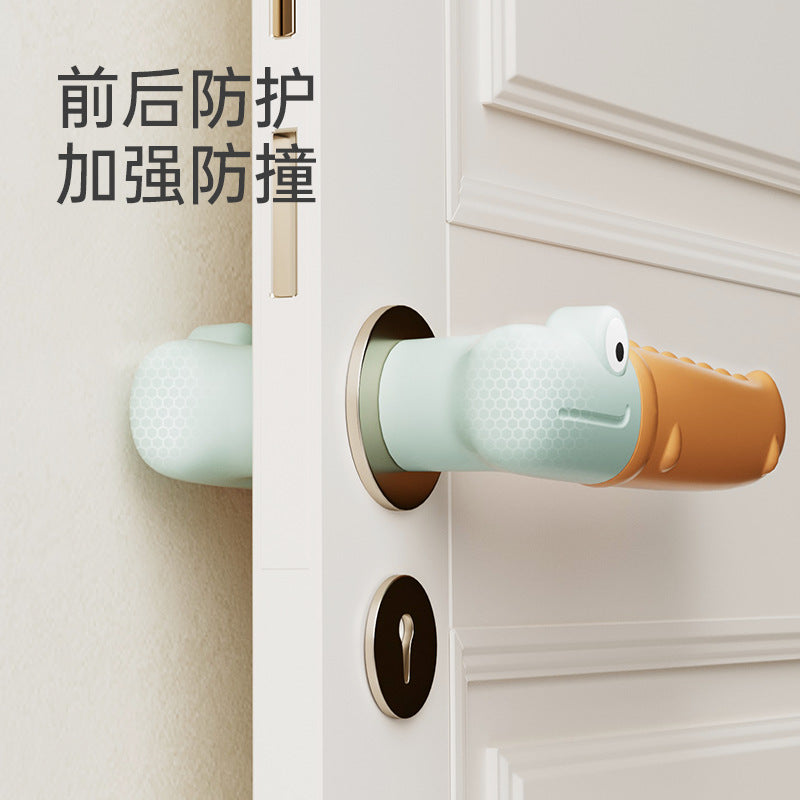Crocodile silicone door handle cover - anti-collision, anti-static, child safety door handle protector