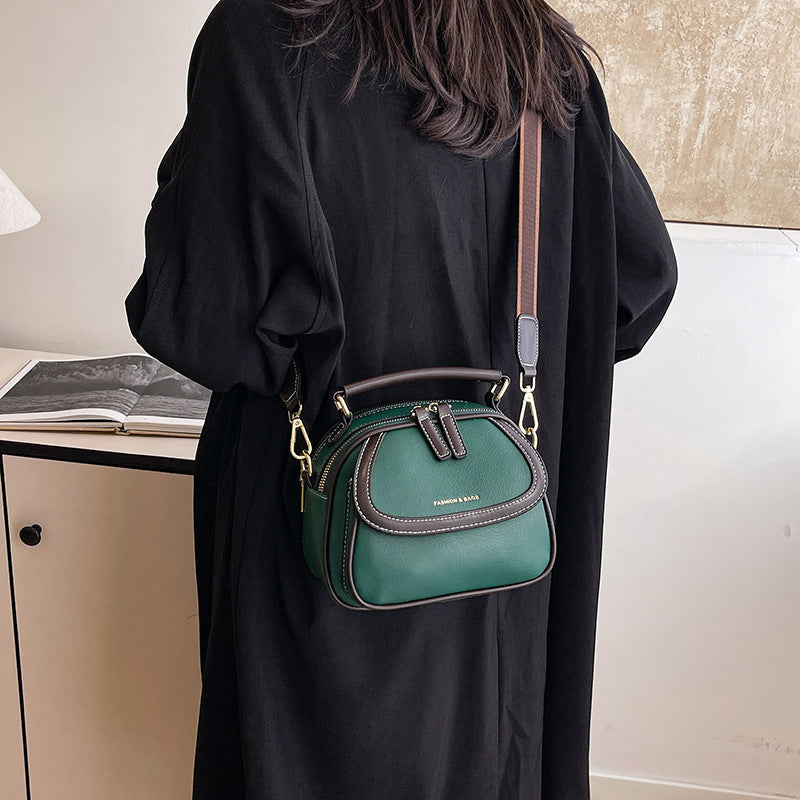 Small women's handbag 2025 new fashion soft leather ladies' tote crossbody bag versatile middle-aged mom shoulder bag