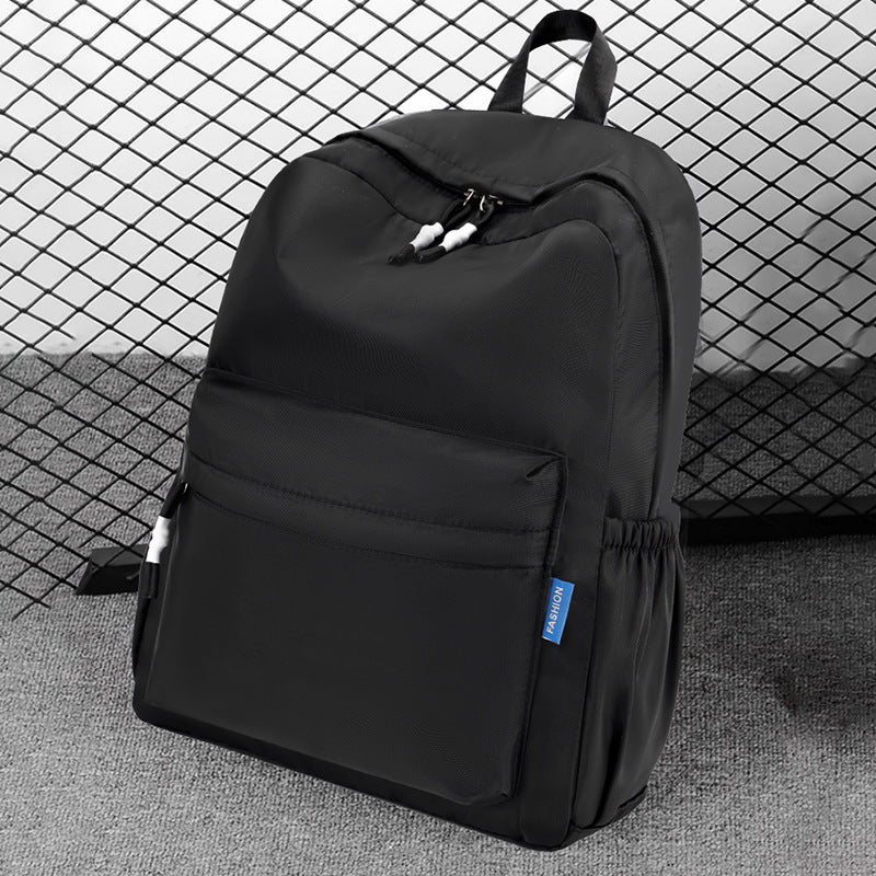 Customized simple student schoolbag solid color lightweight Mori travel backpack Korean version versatile men's and women's computer backpack
