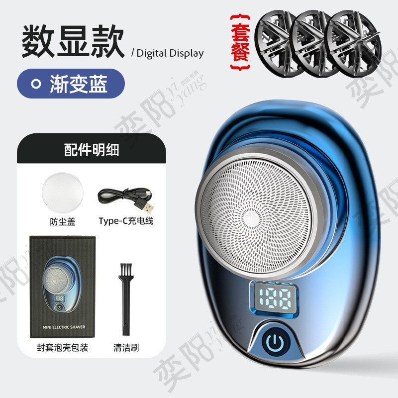personalized magnetic electric shaver mini razor electric for home washable double-headed beard razor