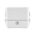 Mini white heated lunch box - japanese minimalist style, single/double layer, double/quad compartment, insulated, perfect for work, students, dorms, cross-border e-commerce