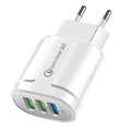 Qc3.0 single port fast charging dual usb phone charger, triple usb fast charging adapter, multi-port charging head, 18w charger