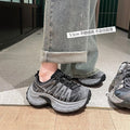 Thick sole heightened lightweight sports dad shoes women's 2026 new spring mesh white hiking shoes casual running shoes