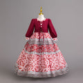 Chiffon children's princess dress - girls' holiday performance gown - high-end banquet floral dress - princess style