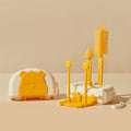 Portable bottle brush suit silicone bottle brush storage box travel size cleaning brush baby bottle cleaning brush