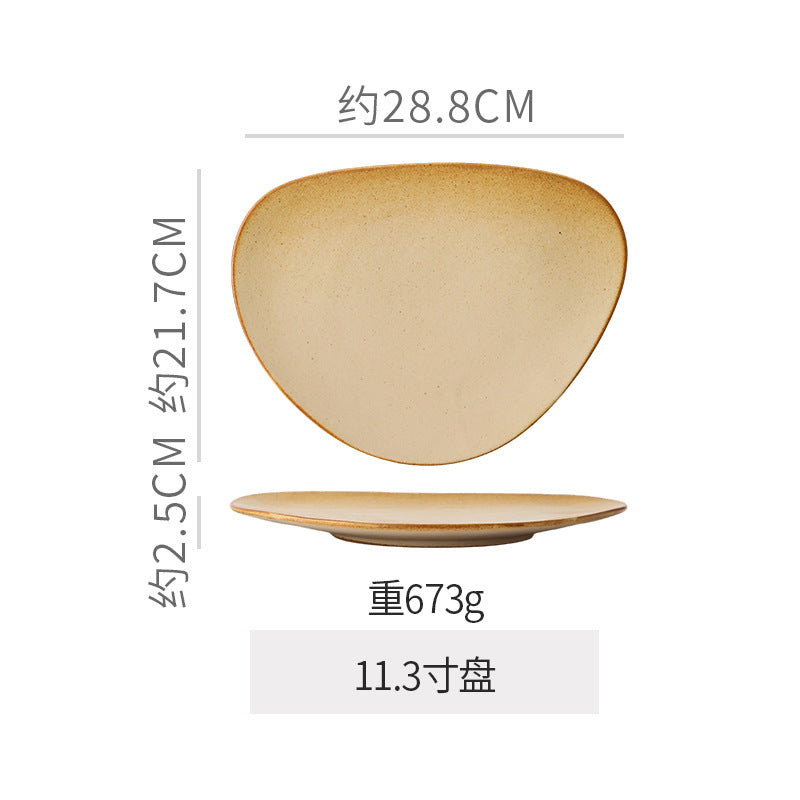 Vintage irregular high-end bowls, plates, and dishes - restaurant, hotel, and home tableware - unique dinnerware for serving dishes, desserts, rice bowls, and plating
