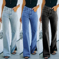 autumnew arrival  washed slit popular carefully selected mid-waist elegant denim pants casual pants