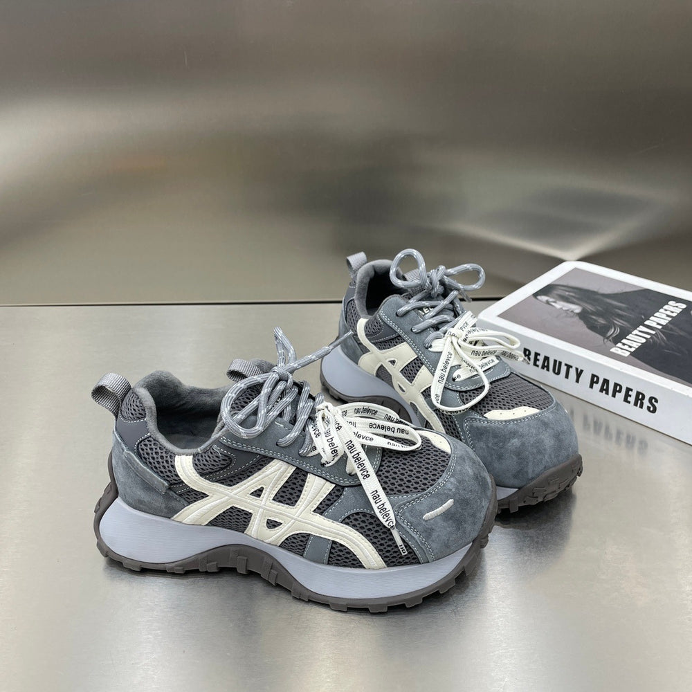 K-style insthick soleheight-increasing color matching german training shoes for women 2025 autumn winternew arrivaleasiest for match agan sports casual shoes