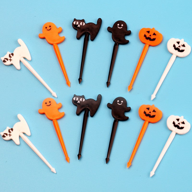 cartoon fruit fork set - cute animal creative fruit picks, bento fruit forks, dessert forks - wholesale