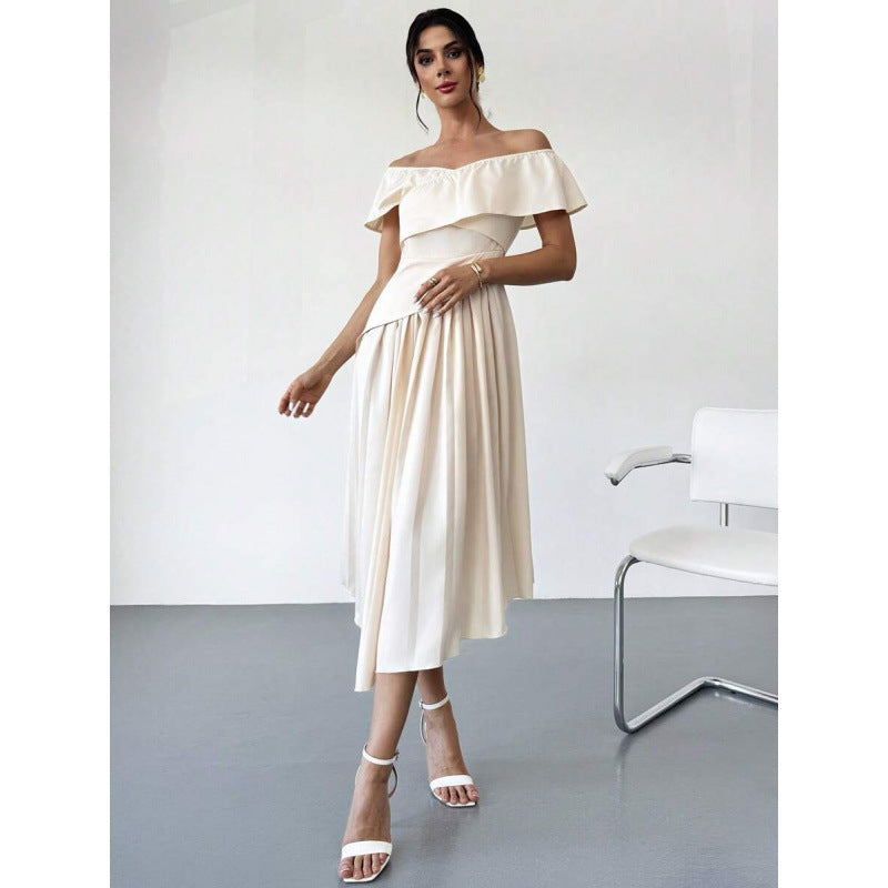summer new arrival: elegant, exquisite, and romantic one-shoulder irregular dress for weddings, proms, and parties