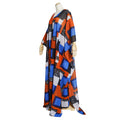 European and american  sun protection patchwork plaid wide-leg pants long trousers african women's plus size robe two-piece set