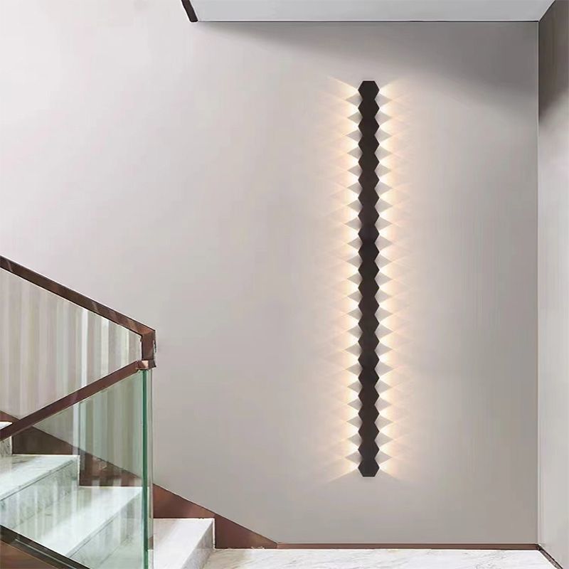 Nordic normcore creative wall lamp living room creative atmosphere led bedroom bedside lamp sofa background wall bench lamp