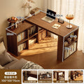 Corner desk bookshelf bookcase all-in-one table bedroom home extendable vanity corner computer desk office desk