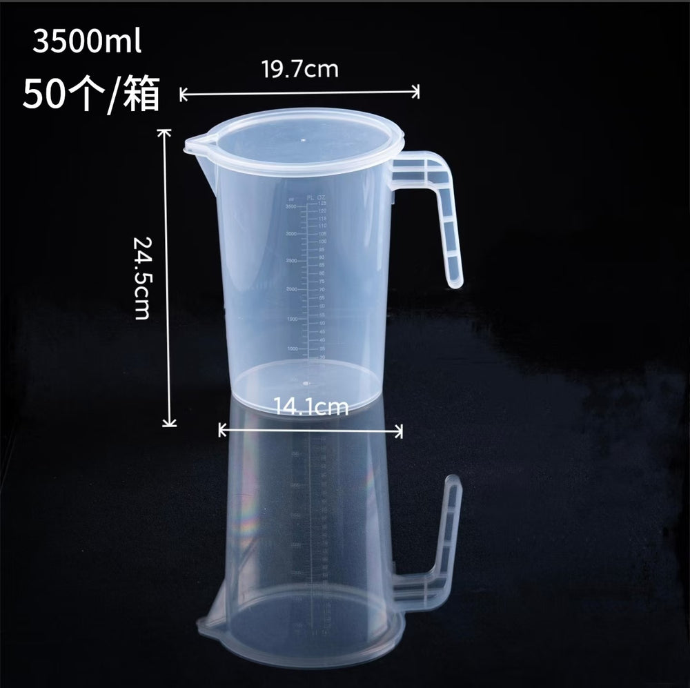 Measuring cup milk tea special tool measuring cup with lid food grade for home scale cup commercial meter plastic large capacity