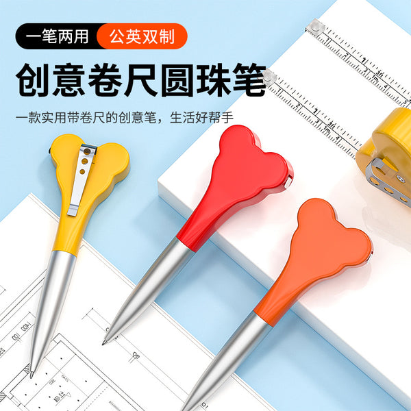 Creative mini tape measure 1 meter with keychain gift measure steel tape measure office ruler 1m household ruler for advertising