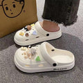 2024 new eva clogs summer women's outdoor thick-soled beach sandals "stomping on shit" comfort non-slip girls' slippers wholesale