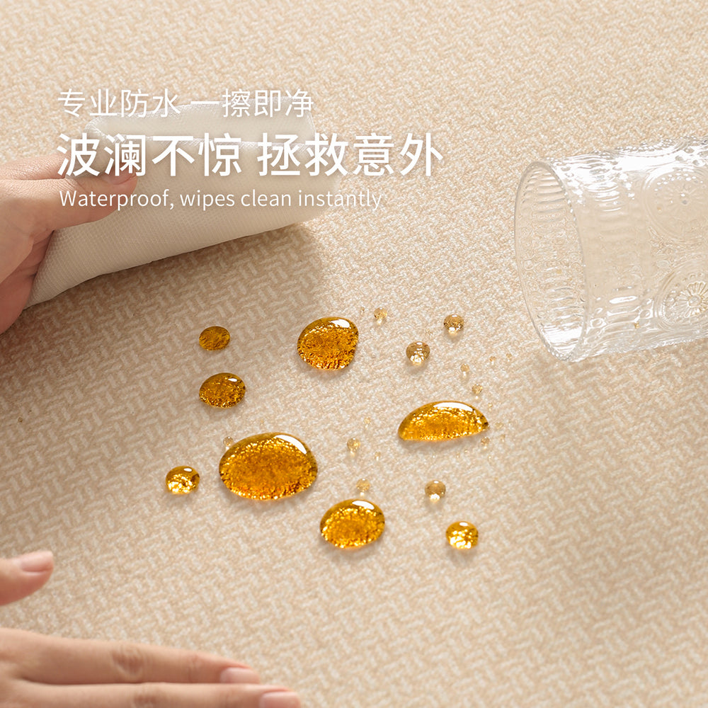 Carpet living room wood style waterproof anti-fouling living room sofa floor mat cream style bedroom large area full bed side blanket