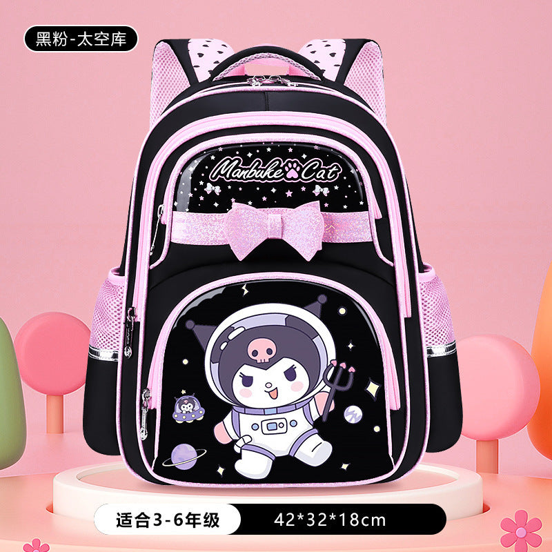Schoolbag for 1-3-6 grade kids female primary school students 6-9-12 years old large capacity ultra-light backpack to reduce burden