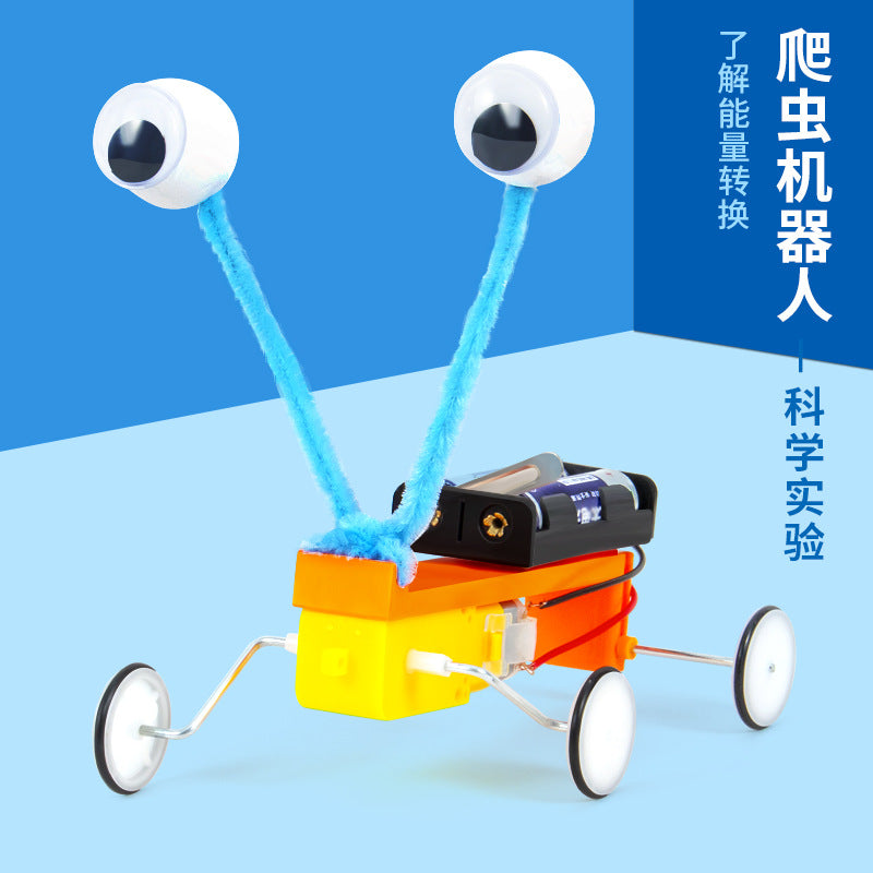 Scientific experiment DIY electric machine crawler robot student technology small production children's educational toy materials
