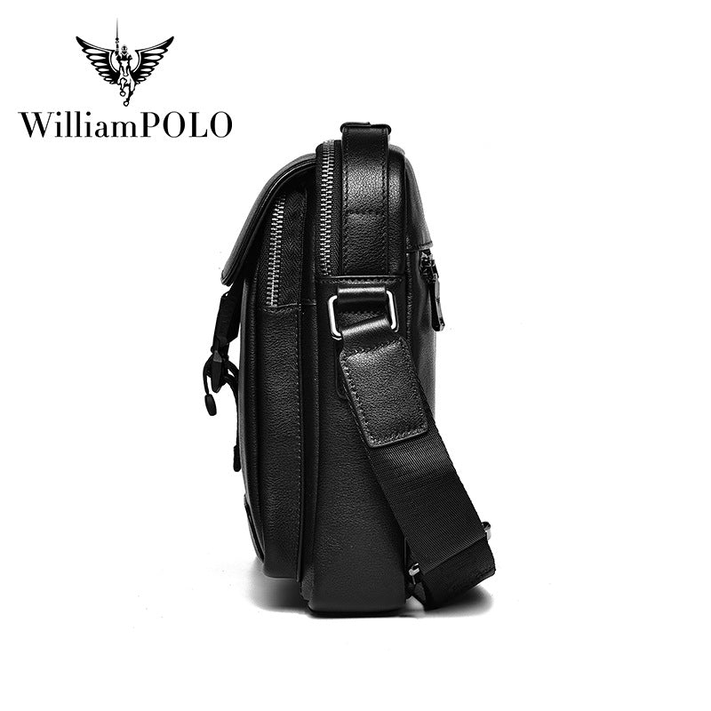 Emperor Paul genuine casual men's bag new horizontal messenger bag youth leather shoulder bag fashion small satchel