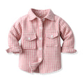 New arrivalpreppy style boys spring & fall clothing cotton long sleevesplaidkidsshirt brushed outwear children's clothing manufacturer wholesale