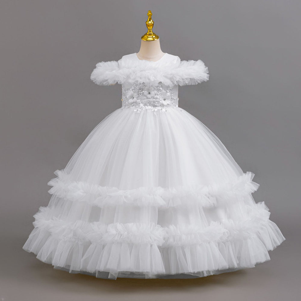 New wholesale girl's dress, fluffy wedding dress, princess dress, flower girl dress, piano recital dress, kids dress
