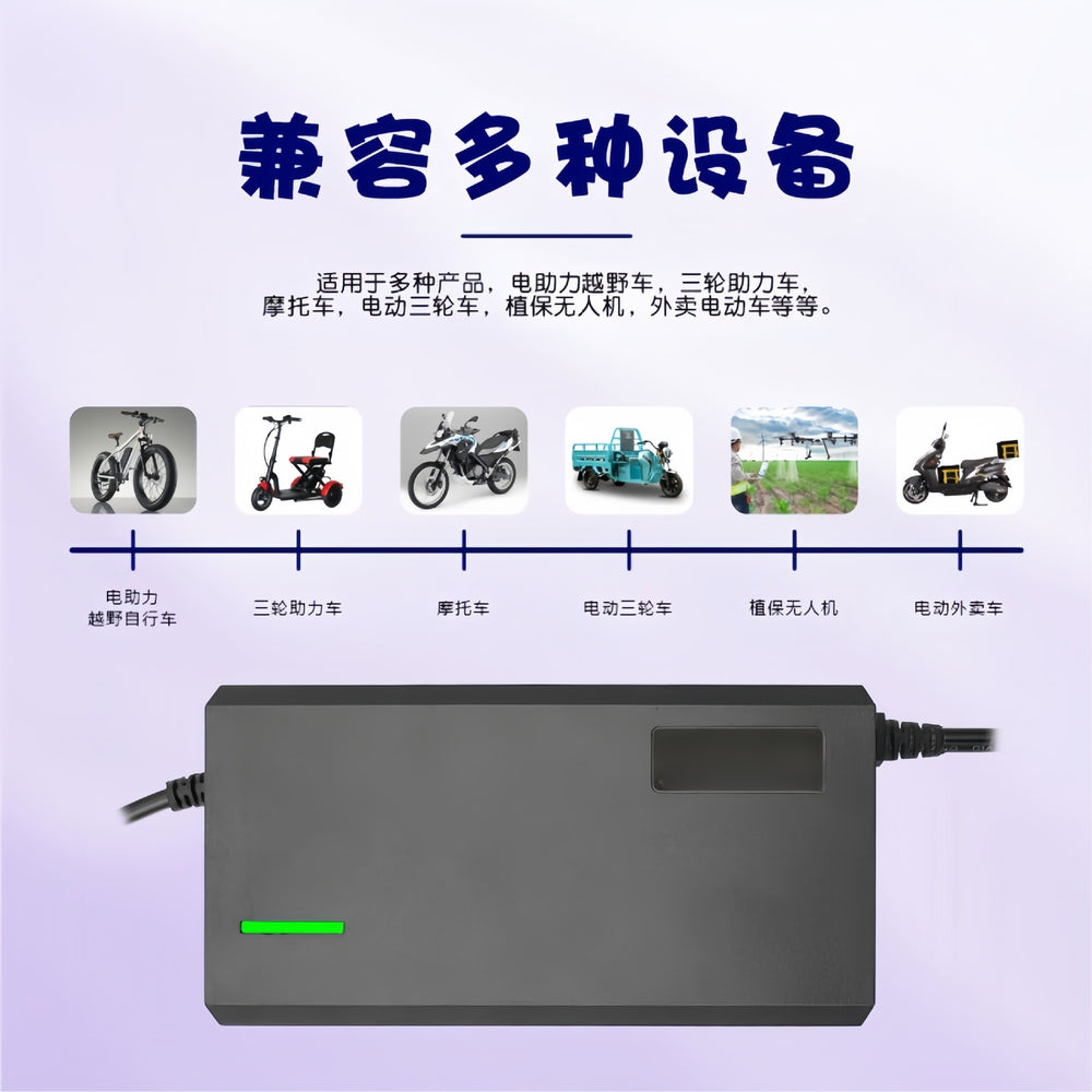 lithium battery charger, specifically designed for 48v, 60v, and 72v two-wheeled vehicles, scooters, and smart electric vehicles