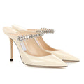 New arrival cross-border fashion one-strap super high-heeled sandals black pointed toe rhinestone high heels shallow mouth stiletto heels